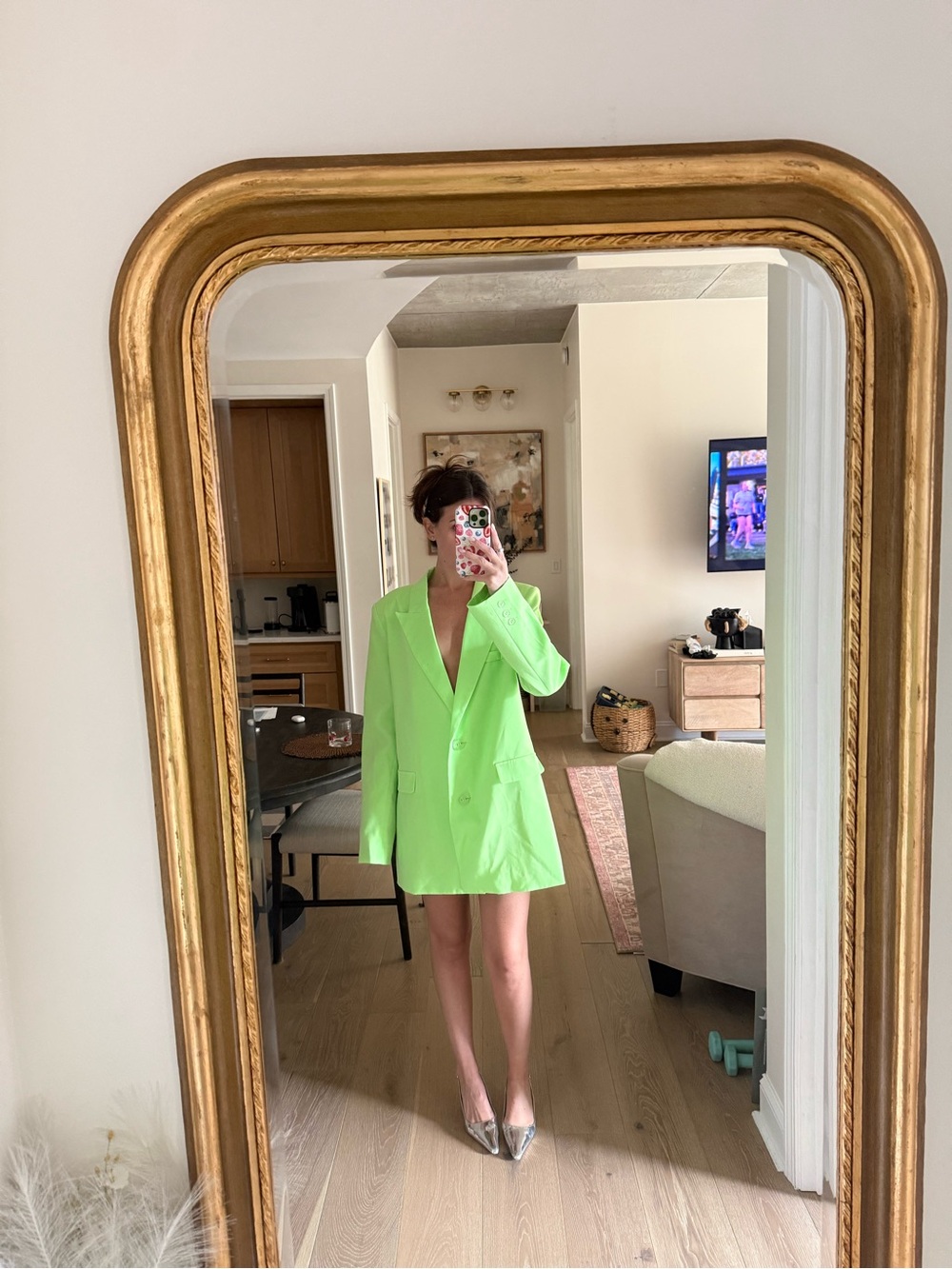 SLA The Label Neon Lime Oversized Blazer